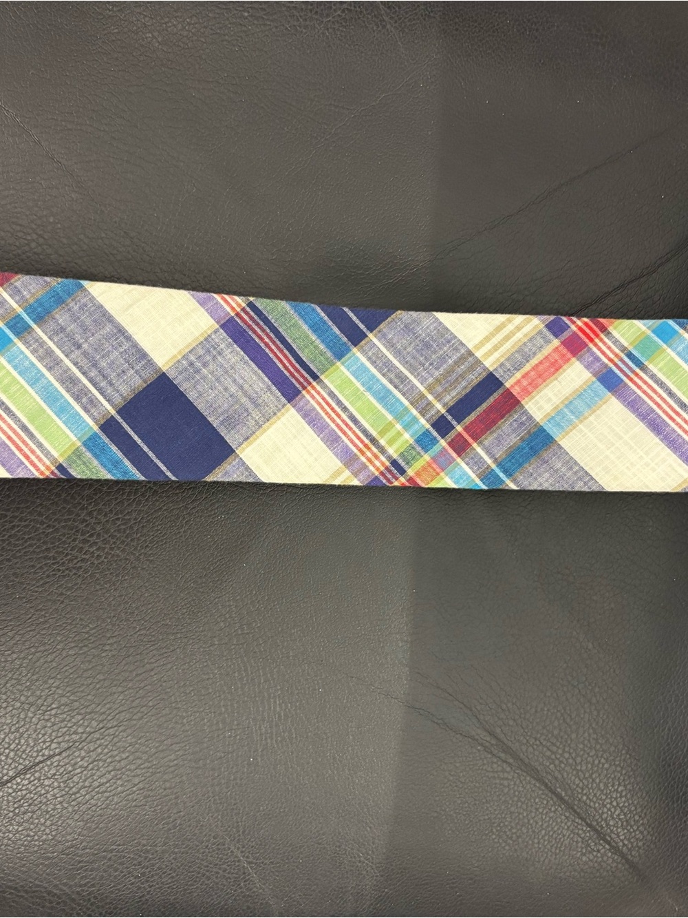 Tommy Hilfiger Multicolor Plaid Cotton Tie in Navy, Green, Red and Cream